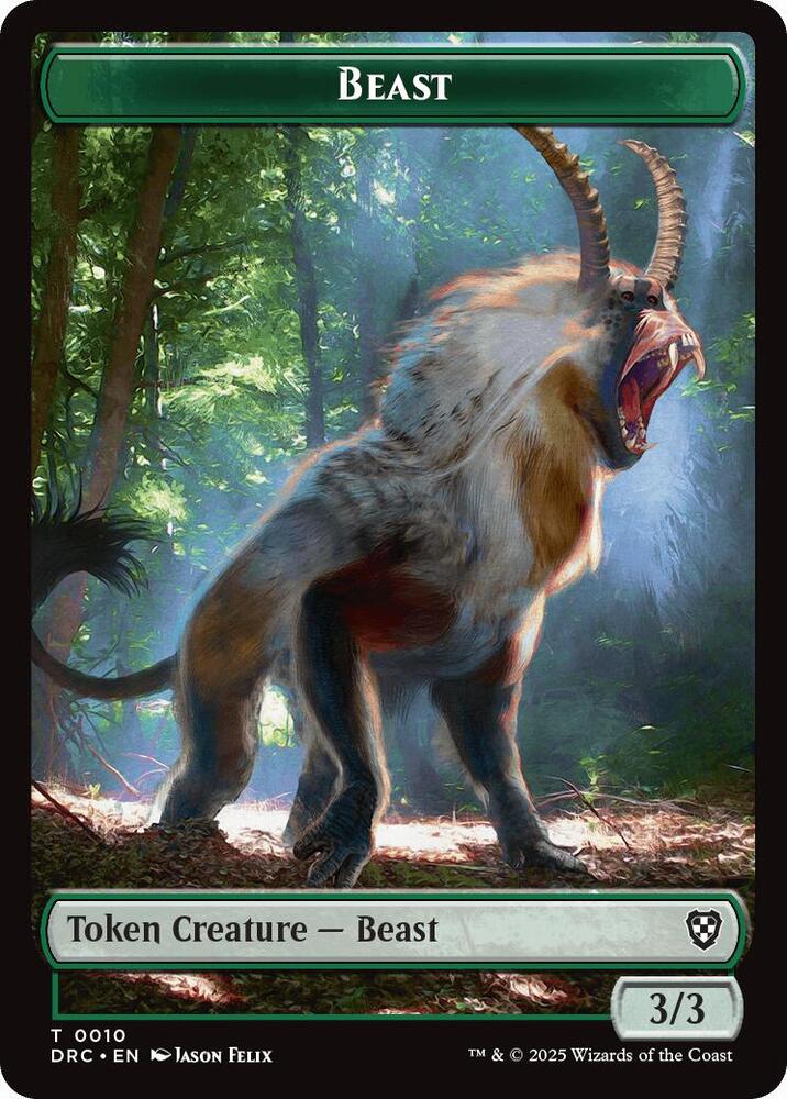 Beast (0010) // Servo Double-Sided Token 10 // 8 card from Commander: Aetherdrift