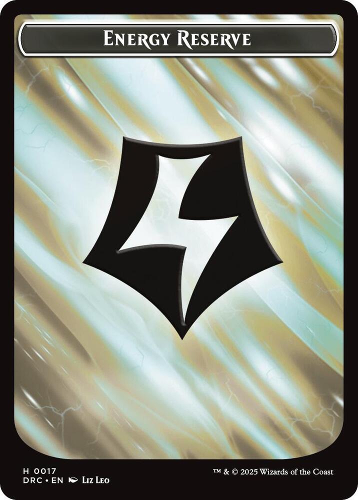Energy Reserve // Energy Reserve Double-Sided Token 17 card from Commander: Aetherdrift