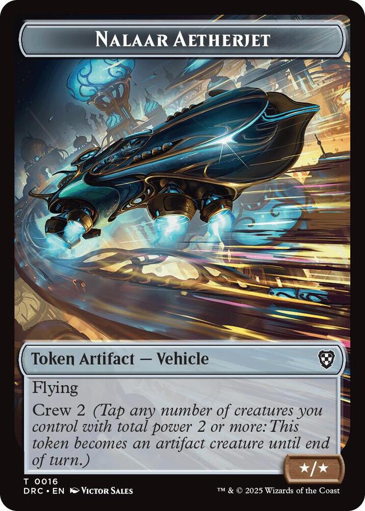 Nalaar Aetherjet // Treasure Double-Sided Token 16 // 11 card from Commander: Aetherdrift