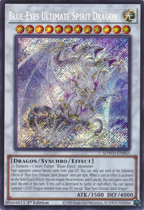 Blue-Eyes Ultimate Spirit Dragon (Secret Rare) SDWD-EN043 card from Structure Deck: Blue-Eyes White Destiny