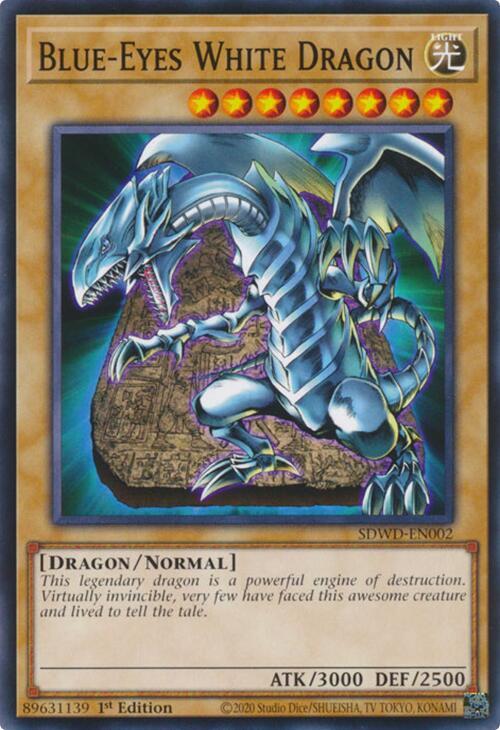Blue-Eyes White Dragon SDWD-EN002 card from Structure Deck: Blue-Eyes White Destiny
