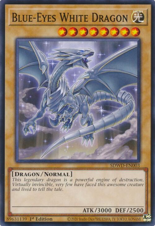 Blue-Eyes White Dragon SDWD-EN003 card from Structure Deck: Blue-Eyes White Destiny