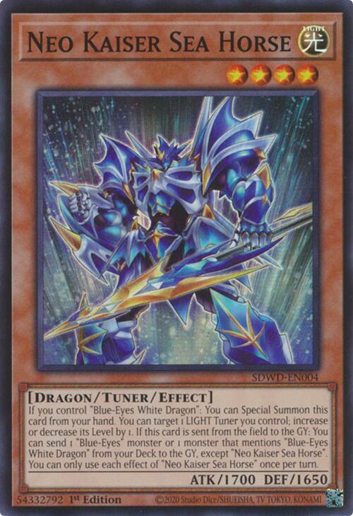 Neo Kaiser Sea Horse SDWD-EN004 card from Structure Deck: Blue-Eyes White Destiny