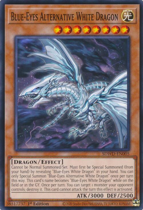 Blue-Eyes Alternative White Dragon SDWD-EN005 card from Structure Deck: Blue-Eyes White Destiny