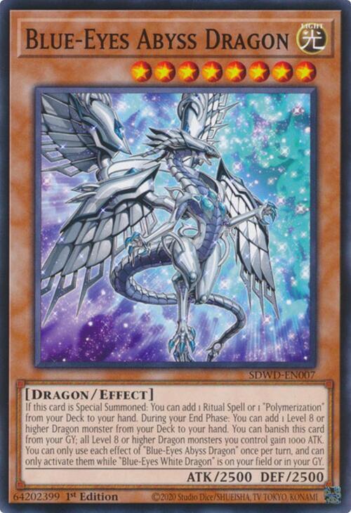 Blue-Eyes Abyss Dragon SDWD-EN007 card from Structure Deck: Blue-Eyes White Destiny