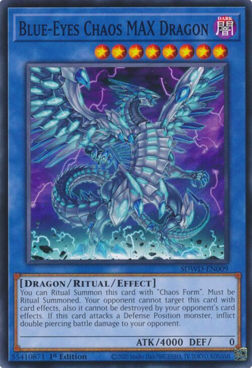 Blue-Eyes Chaos MAX Dragon SDWD-EN009 card from Structure Deck: Blue-Eyes White Destiny