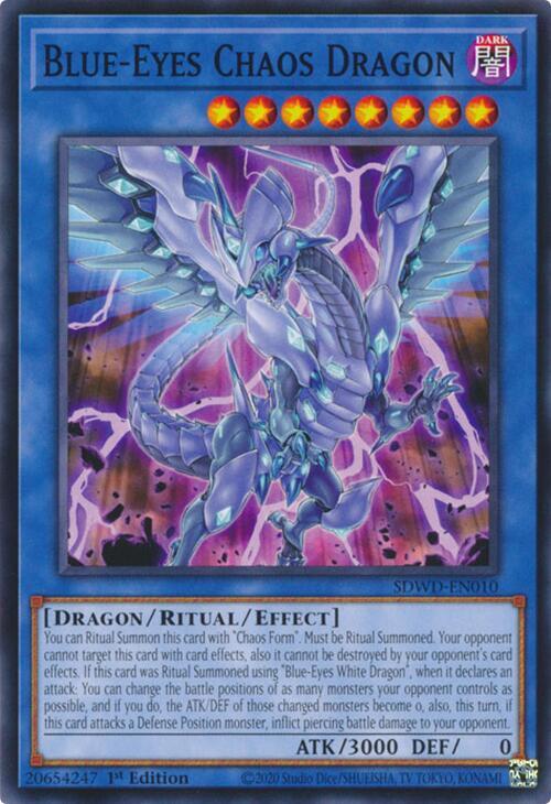 Blue-Eyes Chaos Dragon SDWD-EN010 card from Structure Deck: Blue-Eyes White Destiny