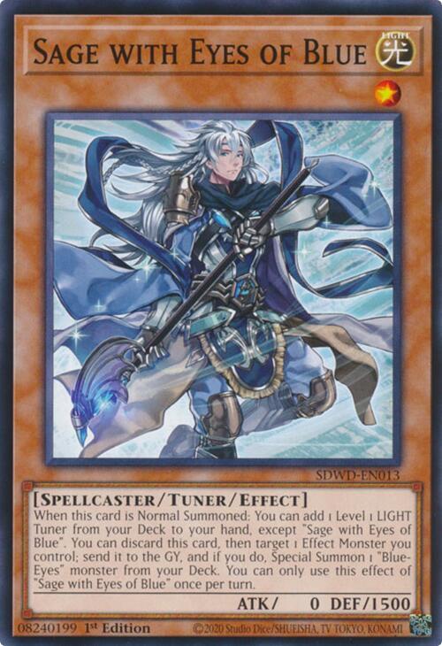 Sage with Eyes of Blue SDWD-EN013 card from Structure Deck: Blue-Eyes White Destiny