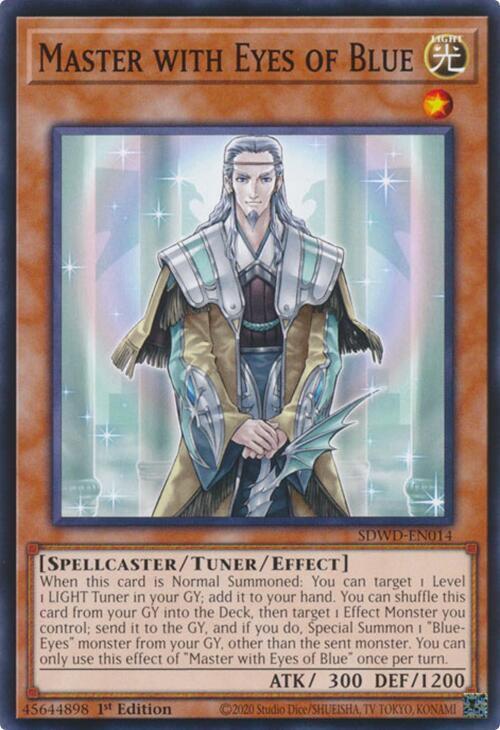 Master with Eyes of Blue SDWD-EN014 card from Structure Deck: Blue-Eyes White Destiny