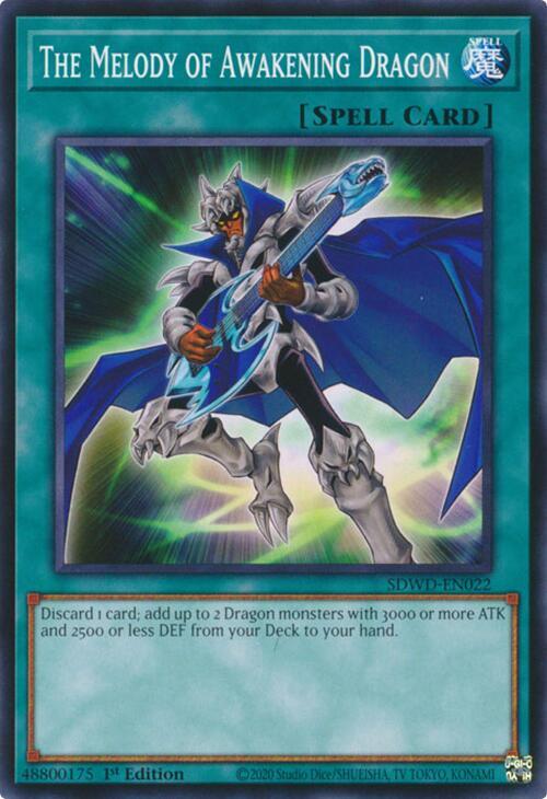 The Melody of Awakening Dragon SDWD-EN022 card from Structure Deck: Blue-Eyes White Destiny