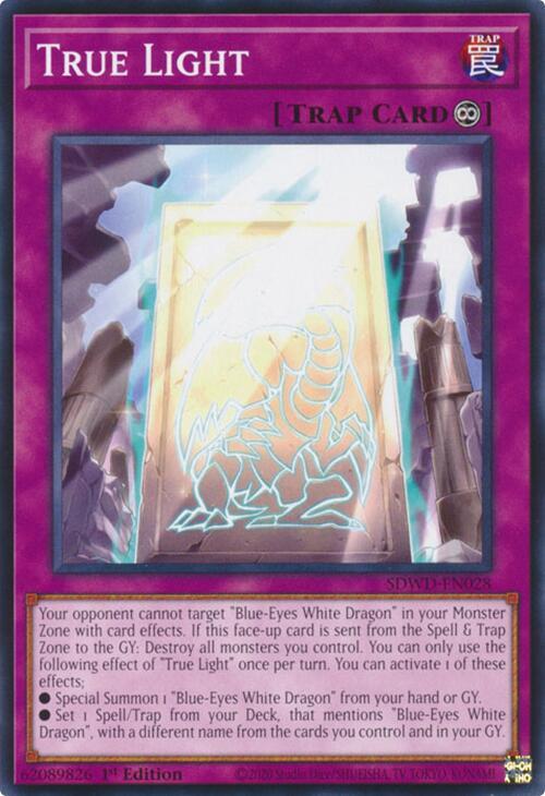 True Light SDWD-EN028 card from Structure Deck: Blue-Eyes White Destiny
