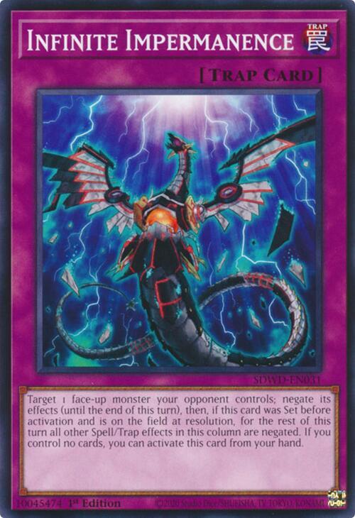 Infinite Impermanence SDWD-EN031 card from Structure Deck: Blue-Eyes White Destiny