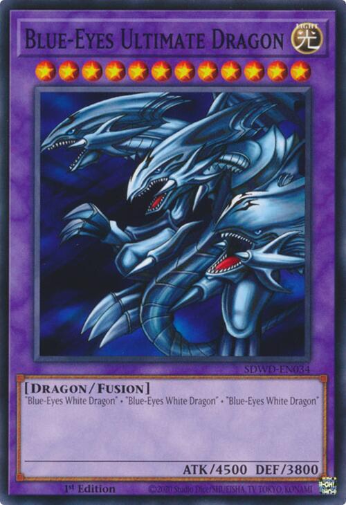 Blue-Eyes Ultimate Dragon SDWD-EN034 card from Structure Deck: Blue-Eyes White Destiny