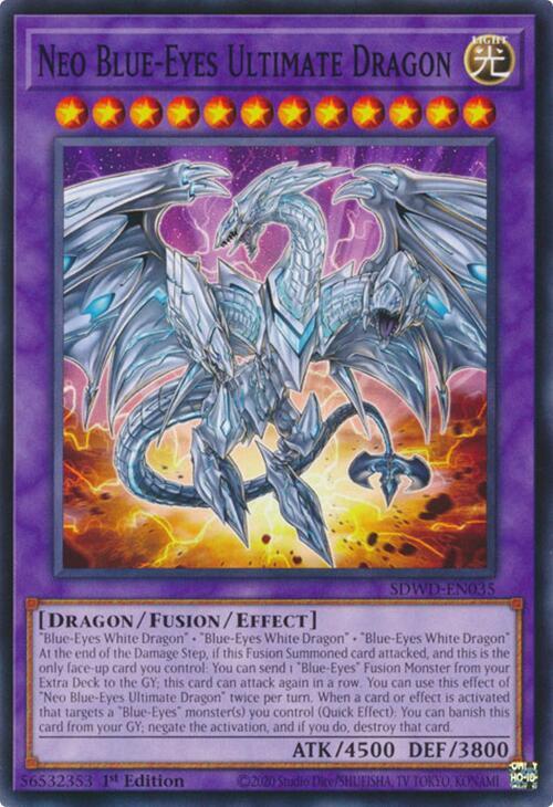Neo Blue-Eyes Ultimate Dragon SDWD-EN035 card from Structure Deck: Blue-Eyes White Destiny