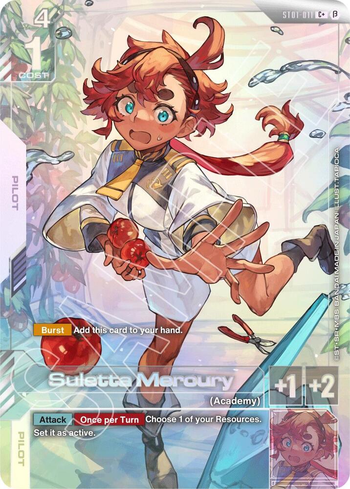Suletta Mercury (C+) ST01-011 card from Edition Beta