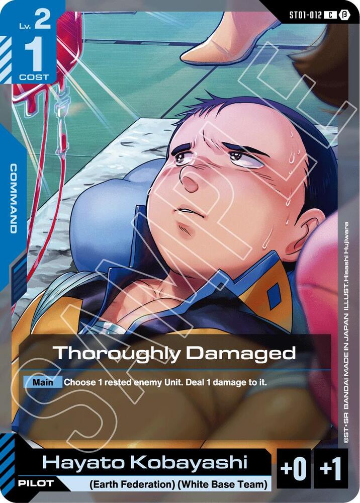 Thoroughly Damaged ST01-012 card from Edition Beta
