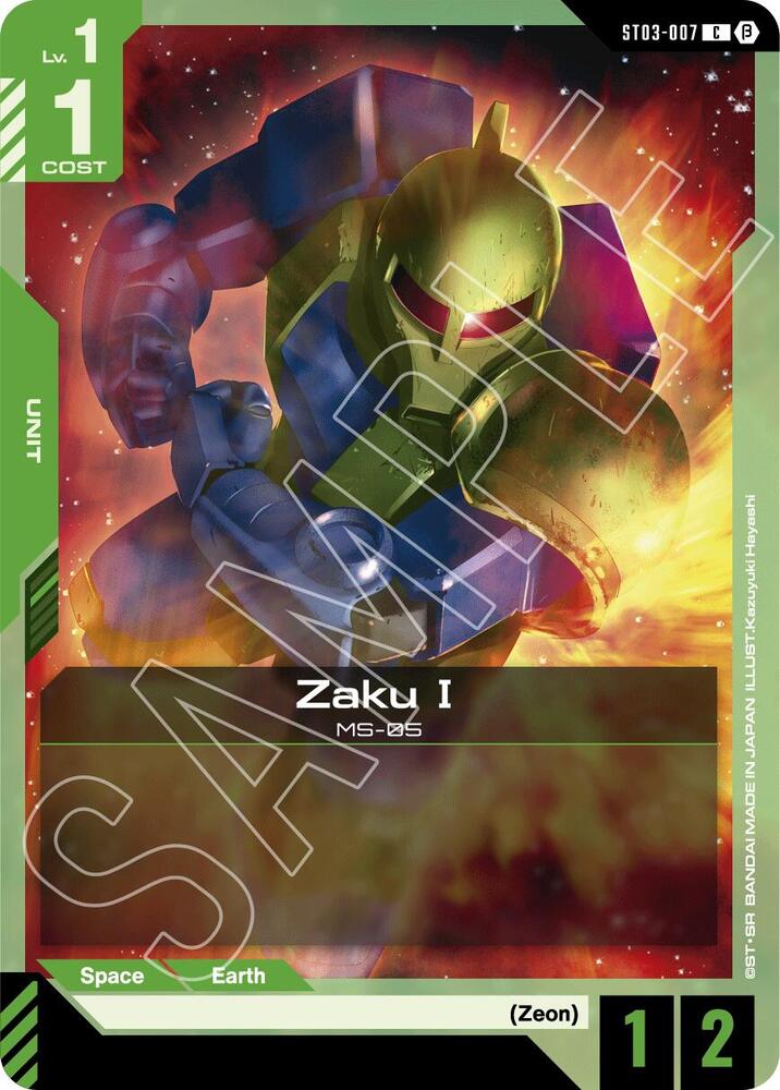 Zaku I ST03-007 card from Edition Beta