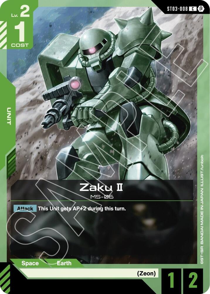 Zaku II ST03-008 card from Edition Beta