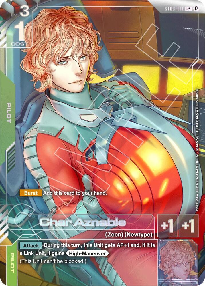 Char Aznable (C+) ST03-011 card from Edition Beta