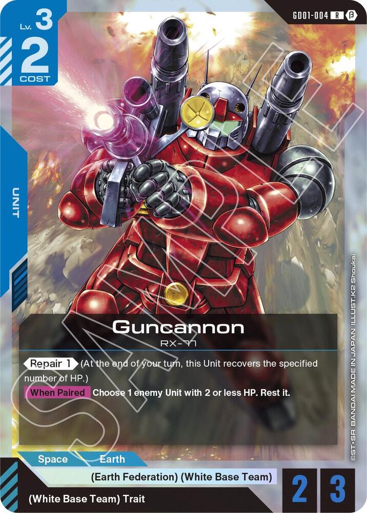 Guncannon GD01-004 card from Edition Beta