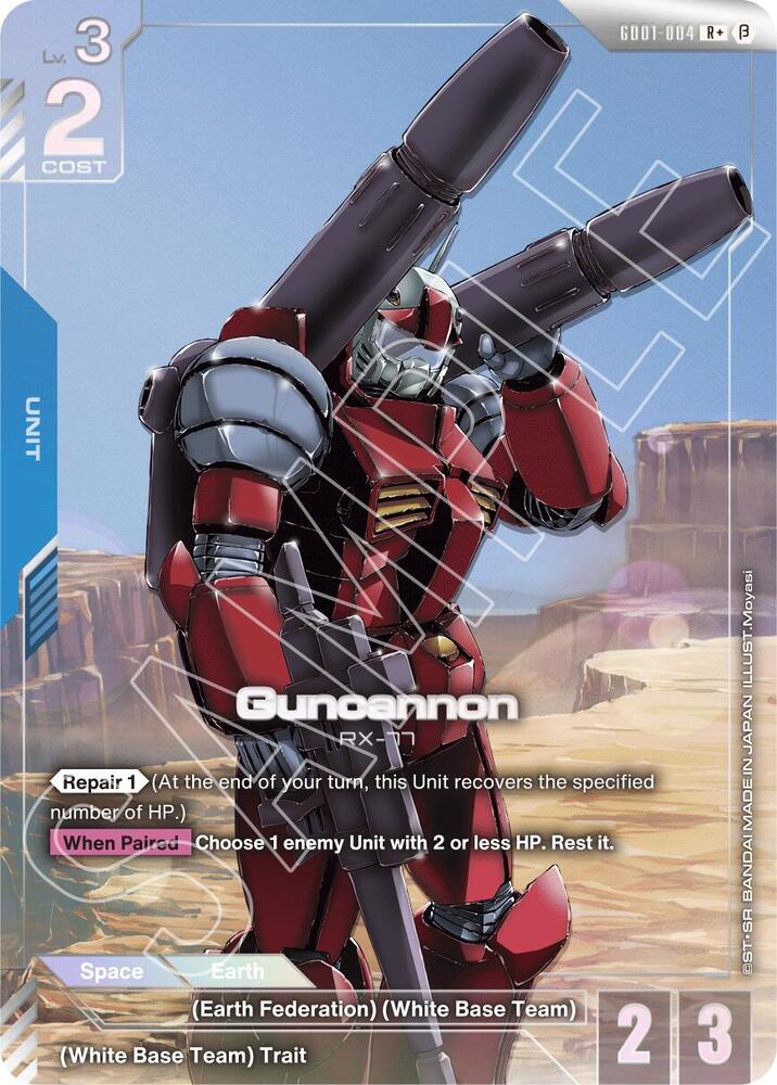 Guncannon (R+) GD01-004 card from Edition Beta