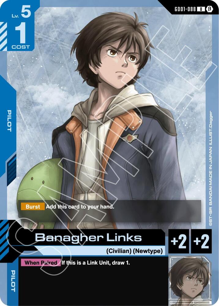 Banagher Links GD01-088 card from Edition Beta