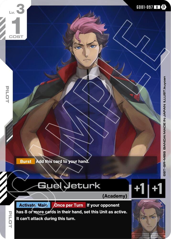 Guel Jeturk GD01-097 card from Edition Beta