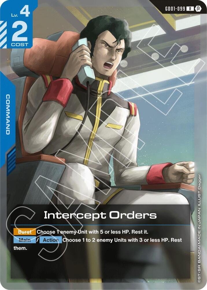 Intercept Orders GD01-099 card from Edition Beta