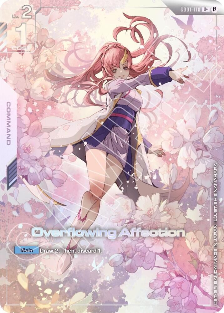 Overflowing Affection (U+) GD01-118 card from Edition Beta