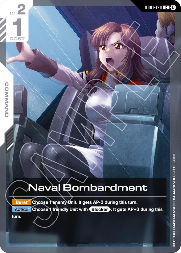 Naval Bombardment GD01-120 card from Edition Beta