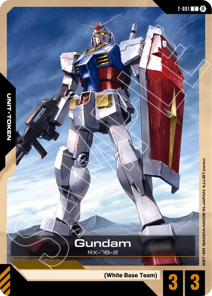 Gundam (Token) T-001 card from Edition Beta