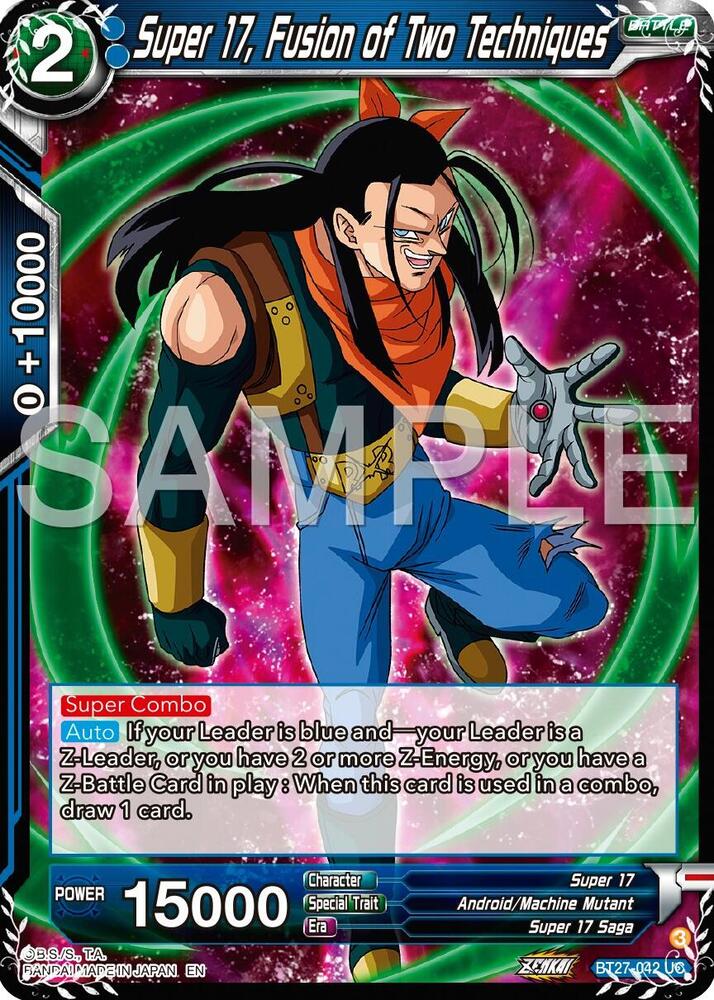 Super 17, Fusion of Two Techniques BT27-042 card from History of Z