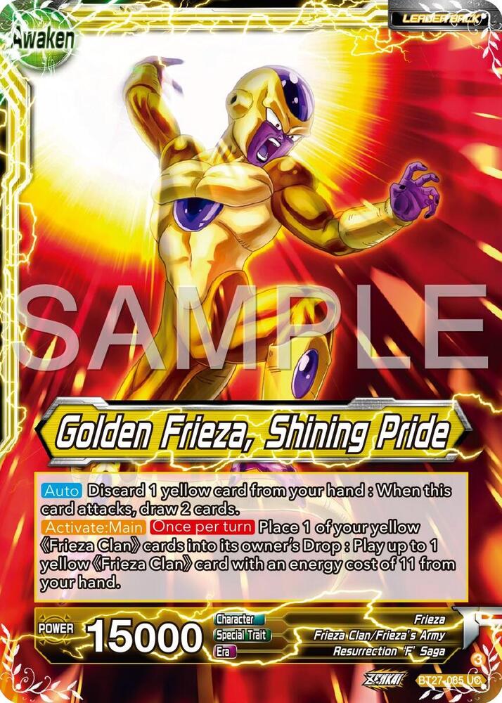 Frieza // Golden Frieza, Shining Pride BT27-065 card from History of Z
