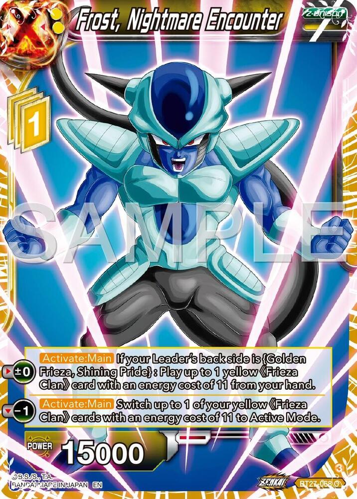 Frost, Nightmare Encounter BT27-068 card from History of Z