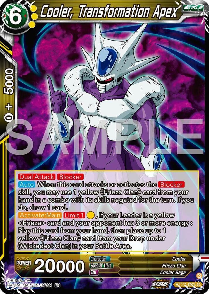 Cooler, Transformation Apex BT27-081 card from History of Z