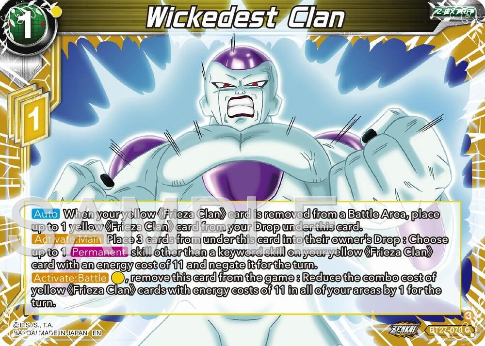 Wickedest Clan BT27-070 card from History of Z