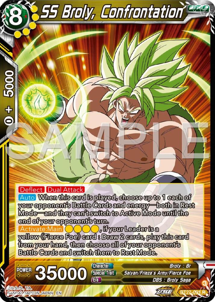 SS Broly, Confrontation BT27-091 card from History of Z