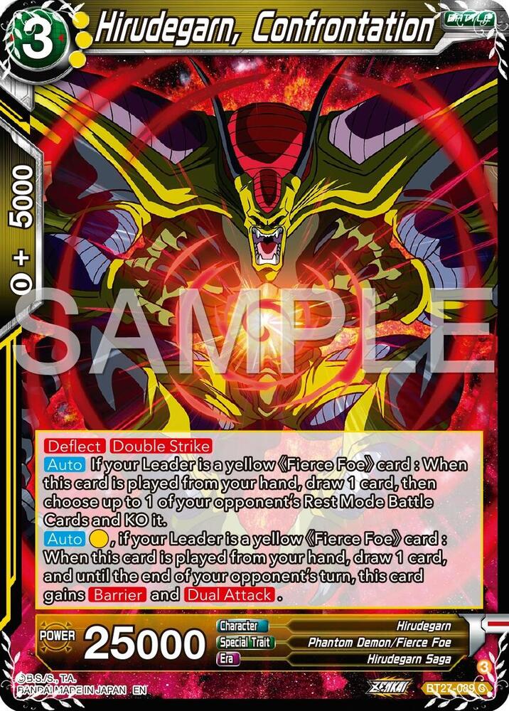 Hirudegarn, Confrontation BT27-089 card from History of Z