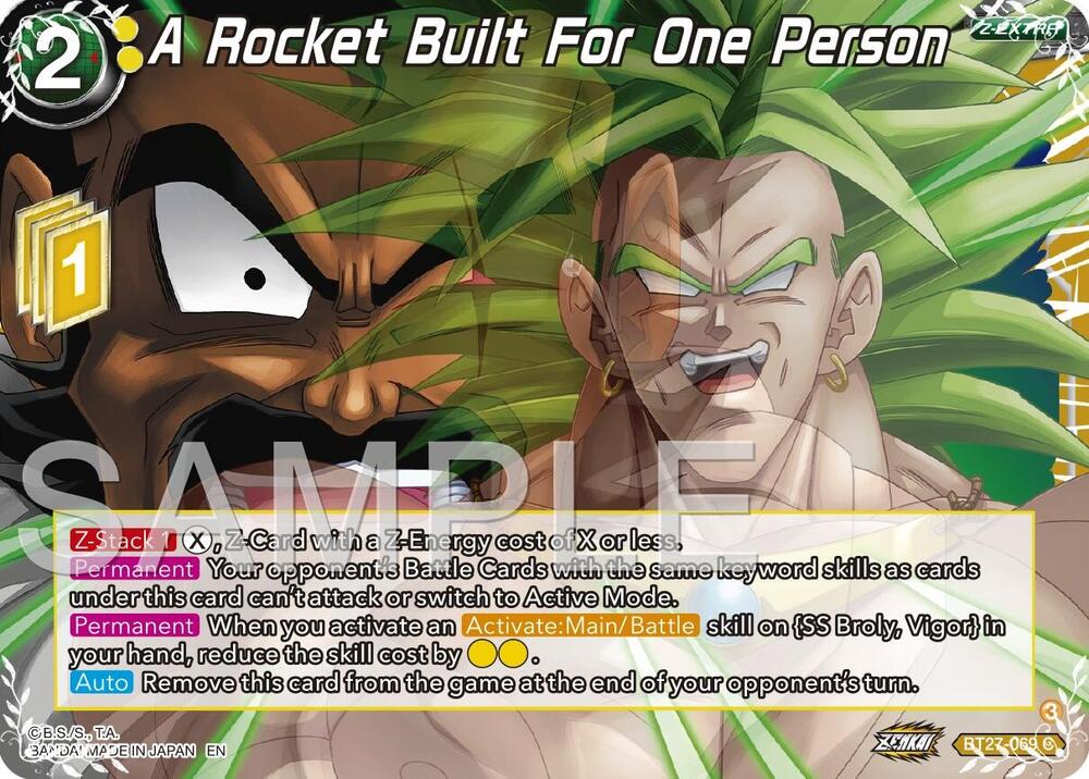 A Rocket Built For One Person BT27-069 card from History of Z