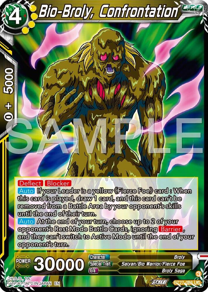 Bio-Broly, Confrontation BT27-086 card from History of Z