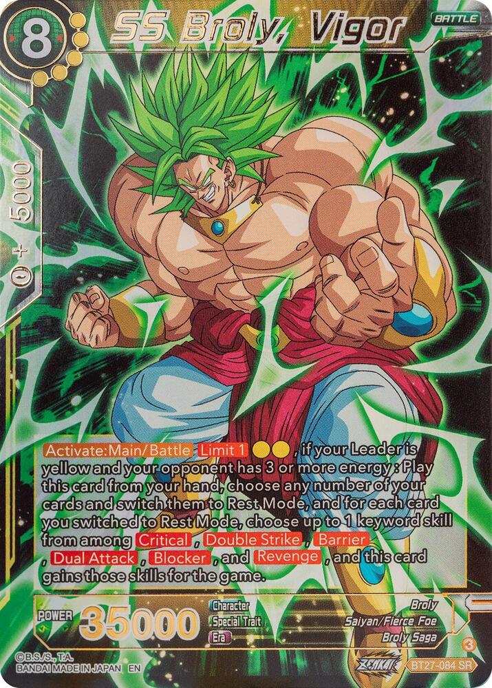 SS Broly, Vigor BT27-084 card from History of Z