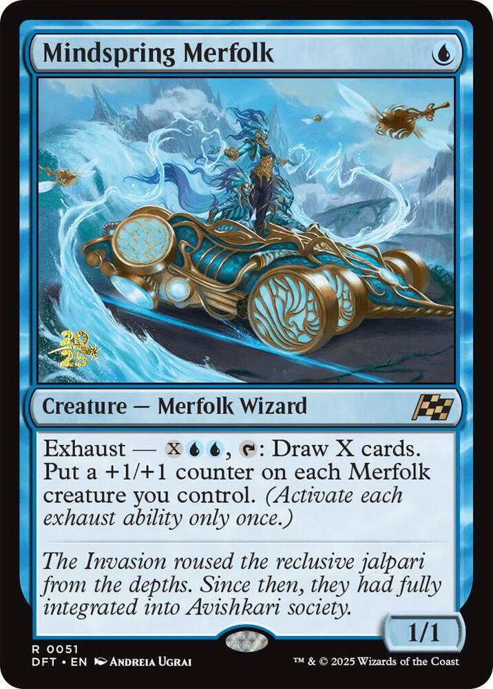 Mindspring Merfolk 51 card from Prerelease Cards