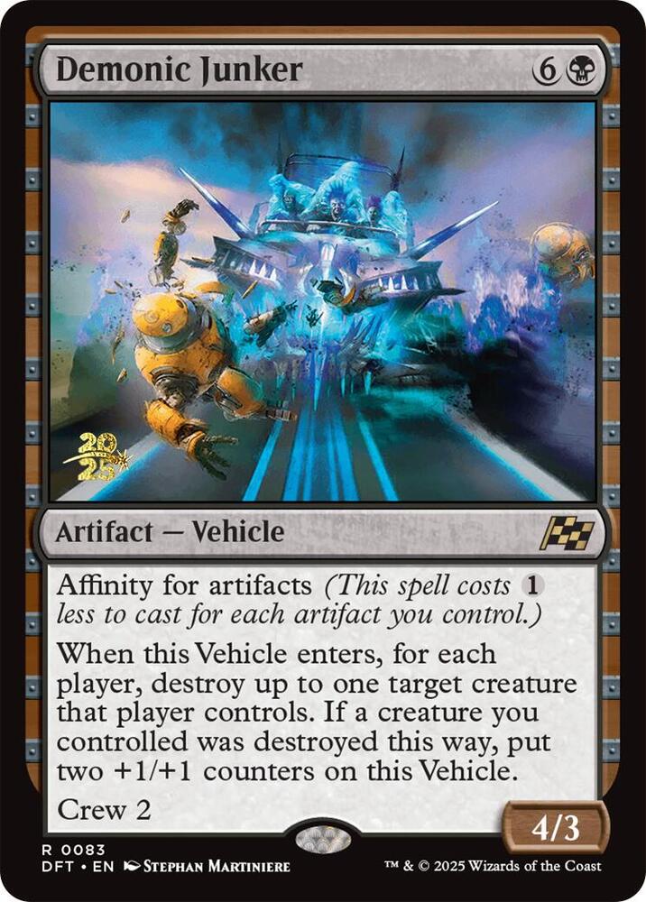 Demonic Junker 83 card from Prerelease Cards