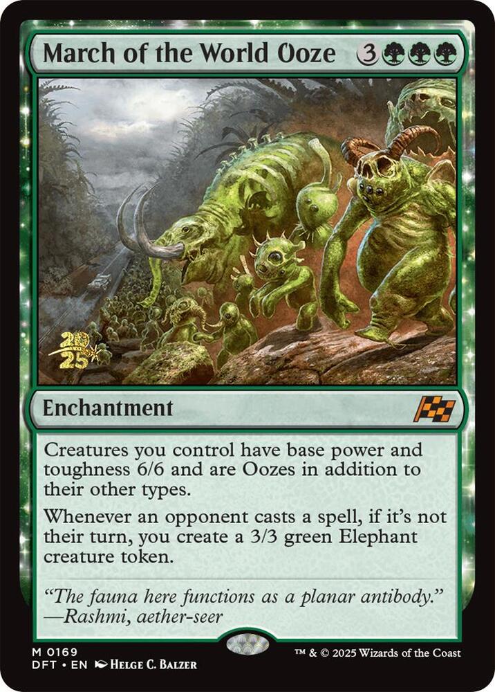 March of the World Ooze 169 card from Prerelease Cards
