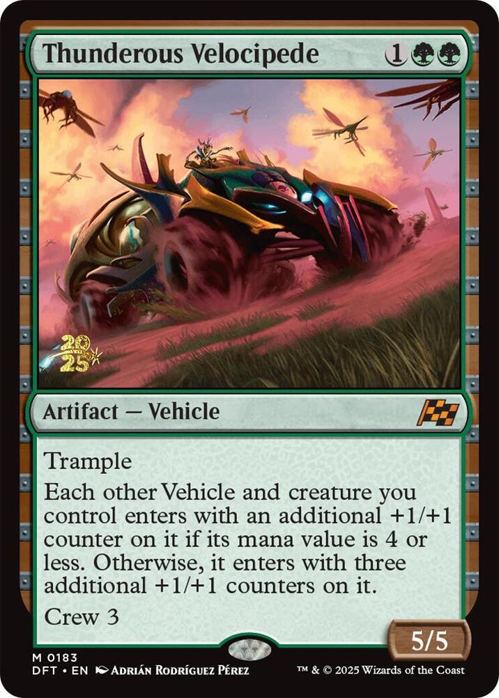 Thunderous Velocipede 183 card from Prerelease Cards