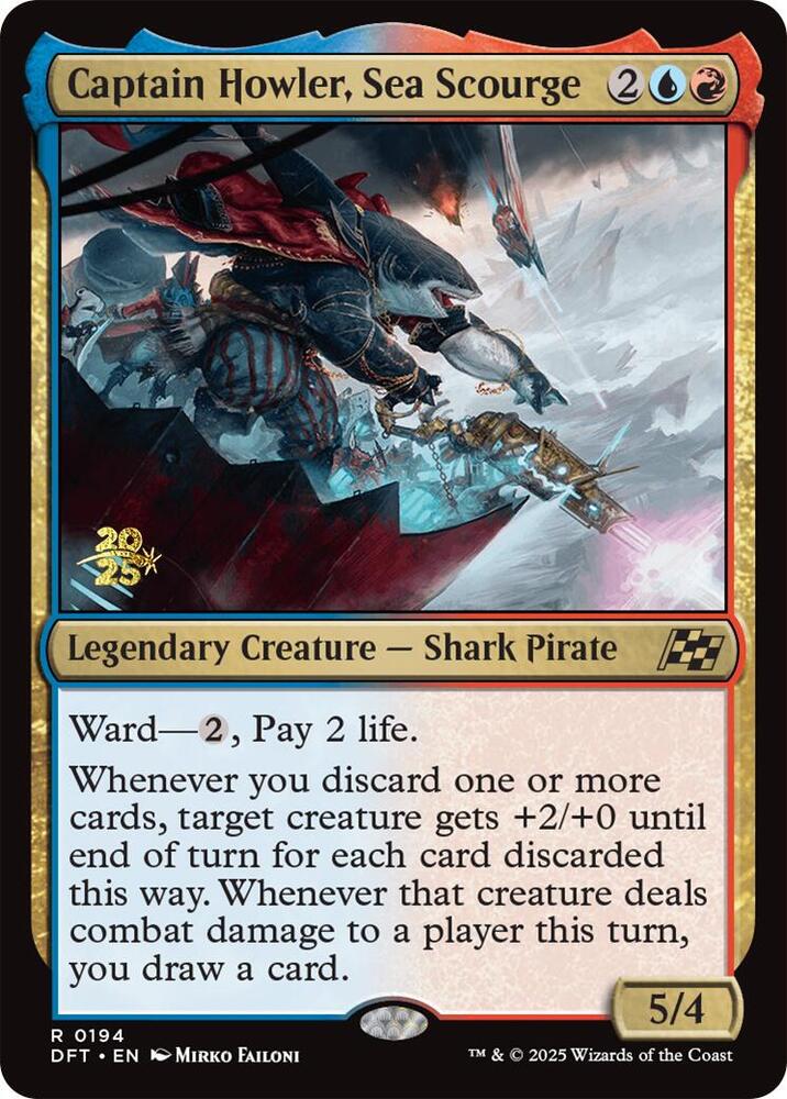 Captain Howler, Sea Scourge 194 card from Prerelease Cards