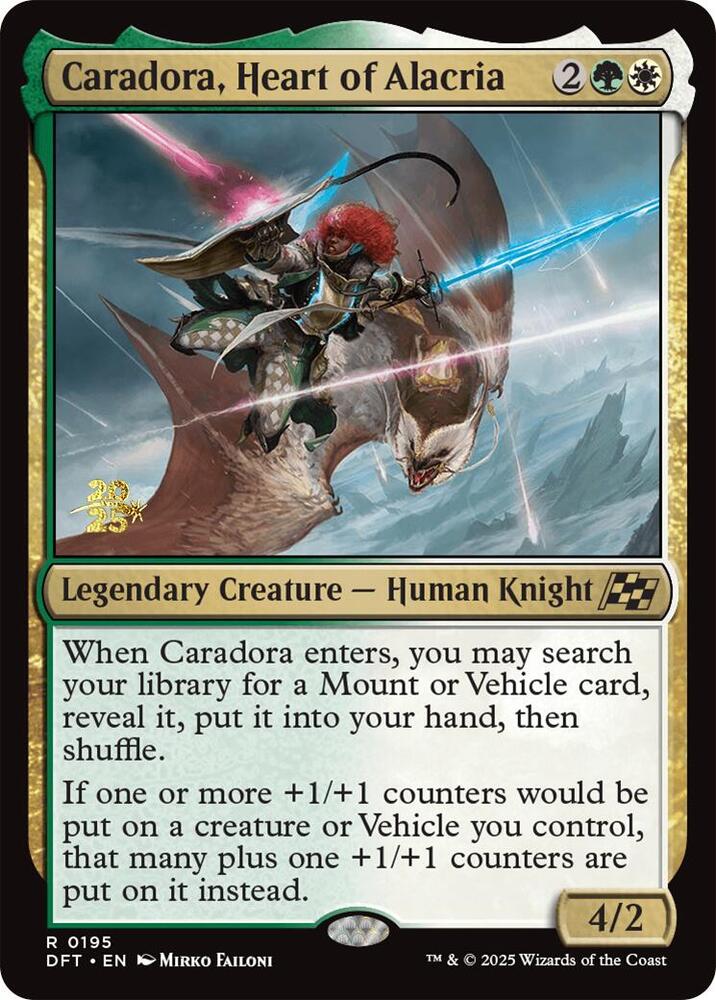 Caradora, Heart of Alacria 195 card from Prerelease Cards