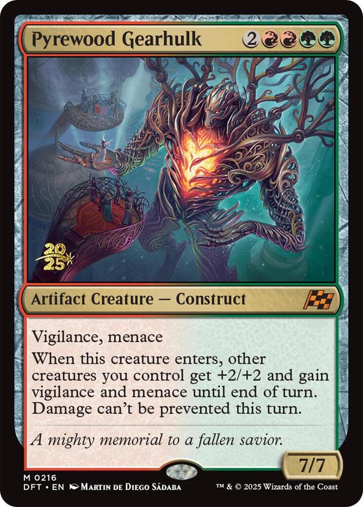 Pyrewood Gearhulk 216 card from Prerelease Cards