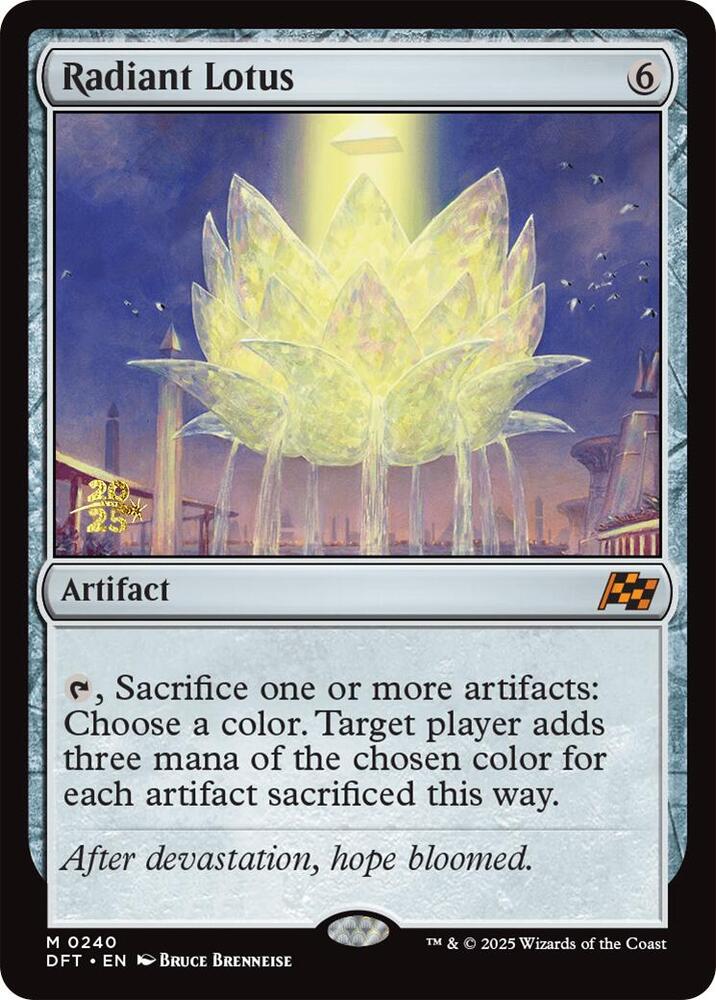 Radiant Lotus 240 card from Prerelease Cards