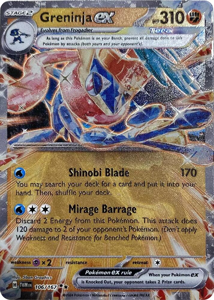 Greninja ex (GameStop Metal Card) 106/167 card from Miscellaneous Cards & Products